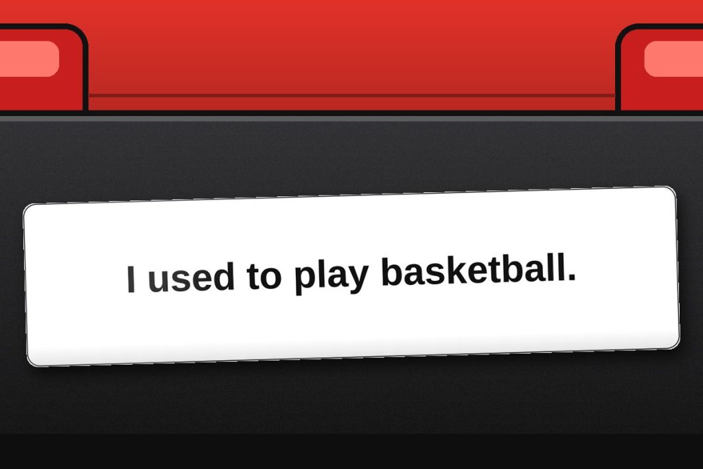I used to play basketball. bumper sticker on a car bumper